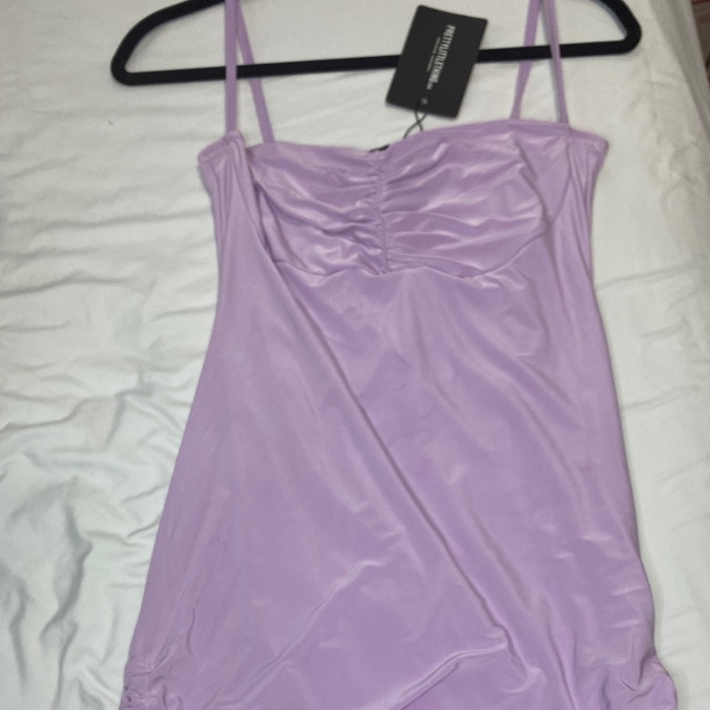 Slinky lavender dress